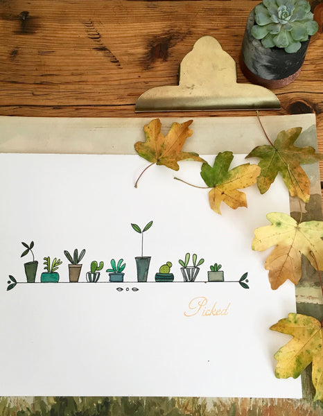 Hand Inked Hand Made Screen Print- 