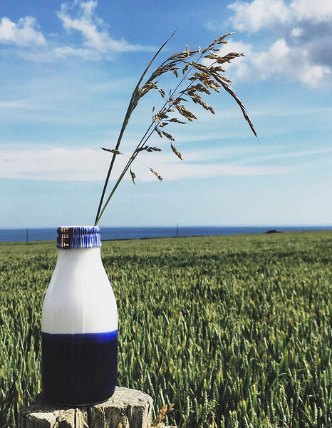 Artisan Ceramics -Dipped Milk Bottle