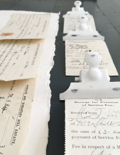 Paperclip - White Distressed Metal